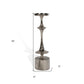 18" Silver Distressed Geometric Metal Tabletop Candle Holder