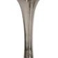 18" Silver Distressed Geometric Metal Tabletop Candle Holder