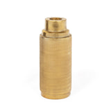 5" Gold Distressed Aluminum Tabletop Taper Candle Holder