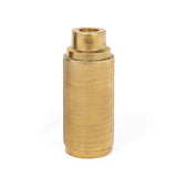 5" Gold Distressed Aluminum Tabletop Taper Candle Holder