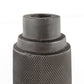 7" Gray Distressed Aluminum Geometric Tabletop Taper Candle Holder