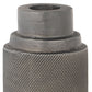 7" Gray Distressed Aluminum Geometric Tabletop Taper Candle Holder