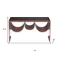 32" Black and Copper Mirrored Glass and Steel Solid Coffee Table