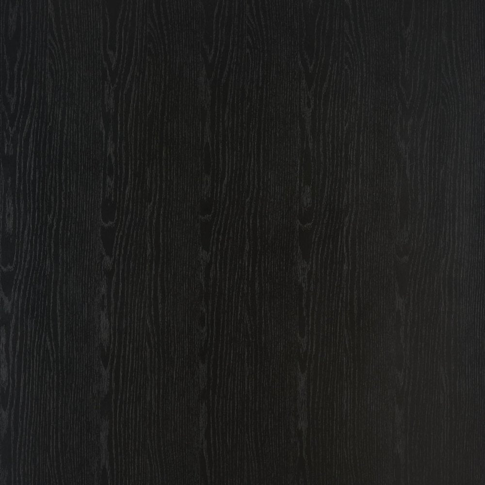 32" Black and Walnut Wood Round Drum Coffee Table