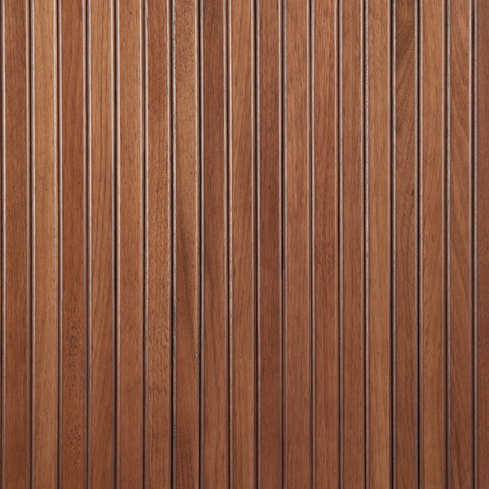 32" Black and Walnut Wood Round Drum Coffee Table