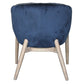 28" Blue And Brown Velvet Arm Chair