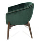 28" Green And Brown Velvet Arm Chair