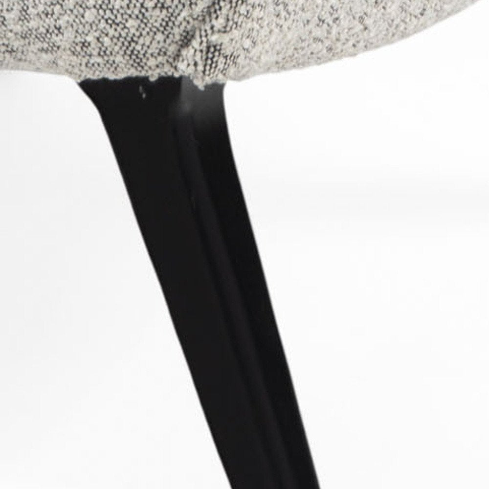 32" Gray and Black Tufted Boucle Lounge Chair