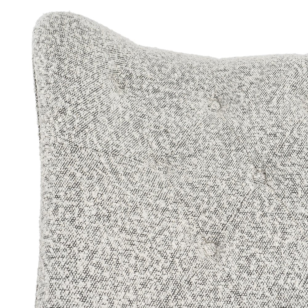 32" Gray and Black Tufted Boucle Lounge Chair