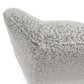 32" Gray and Black Tufted Boucle Lounge Chair