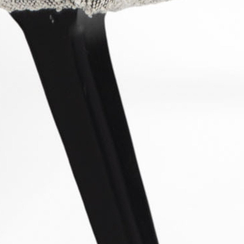 32" Gray and Black Tufted Boucle Lounge Chair