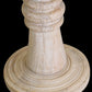 28" Brown Solid Wood Round Pedestal End Table