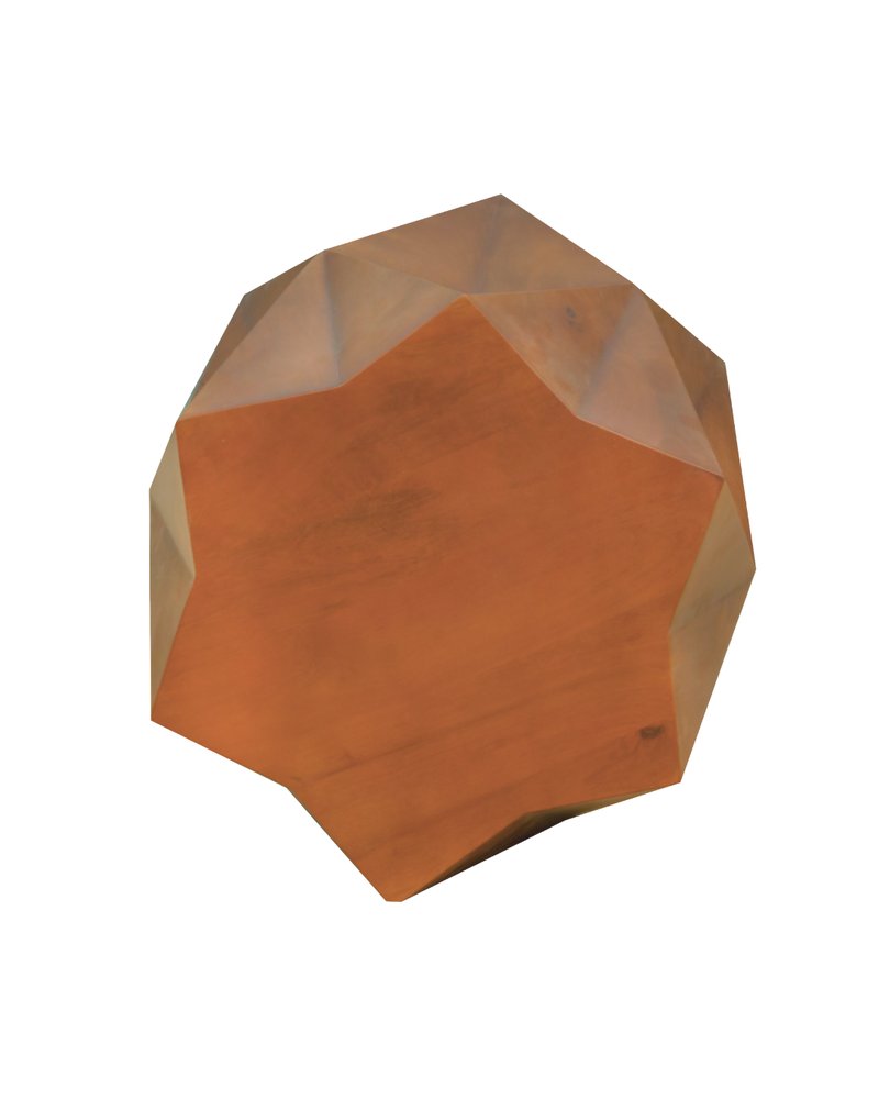 24" Brown Solid Wood End Table