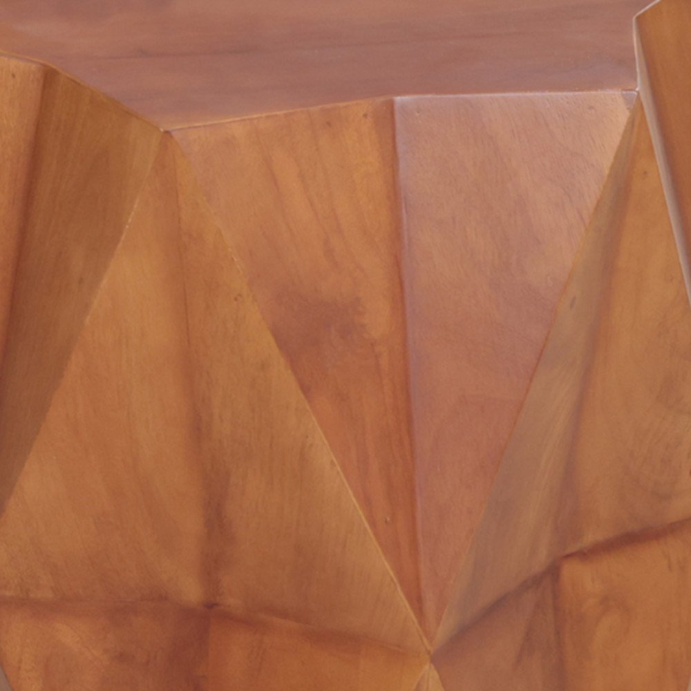 24" Brown Solid Wood End Table