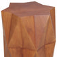 24" Brown Solid Wood End Table