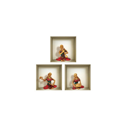 Set of Three Alla Niche 3D Square Peel and Stick Wall Decals