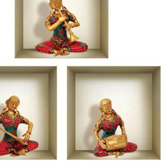 Set of Three Abba Niche 3D Square Peel and Stick Wall Decals