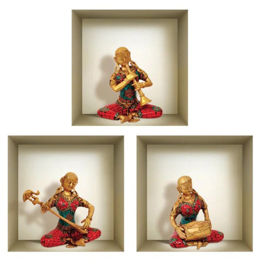 Set of Three Abba Niche 3D Square Peel and Stick Wall Decals