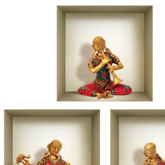 Set of Three Anna Niche 3D Square Peel and Stick Wall Decals