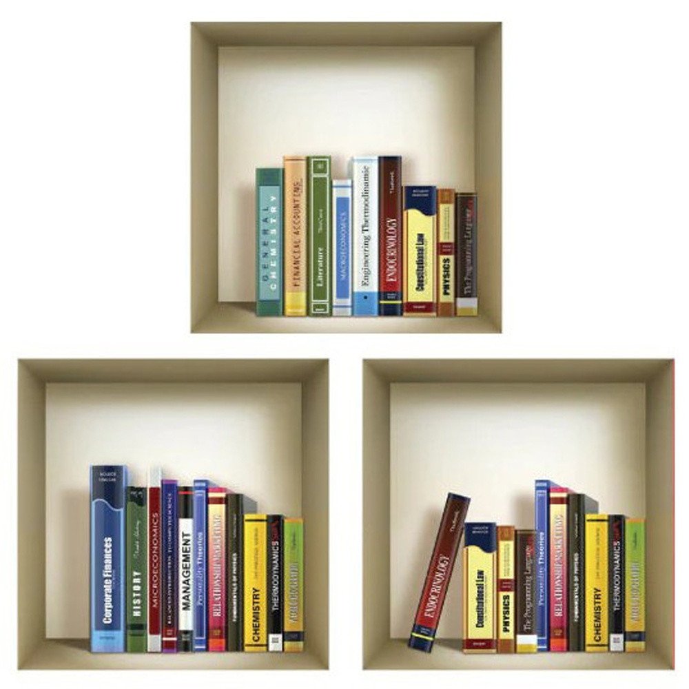 Set of Three Tisha Niche 3D Square Peel and Stick Wall Decals