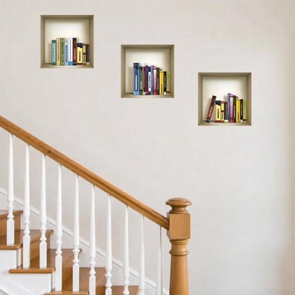 Set of Three Tisha Niche 3D Square Peel and Stick Wall Decals