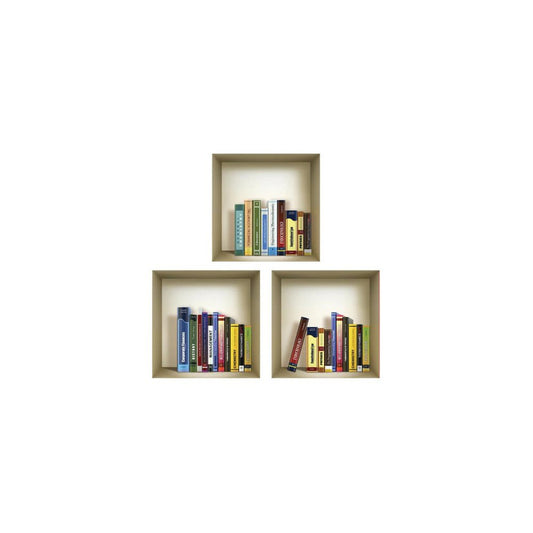 Set of Three Talla Niche 3D Square Peel and Stick Wall Decals
