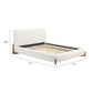Ivory Solid Wood And Boucle Queen Bed Frame