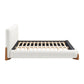 Ivory Solid Wood And Boucle King Bed Frame