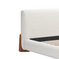 Ivory Solid Wood And Boucle King Bed Frame