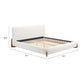 Ivory Solid Wood And Boucle King Bed Frame