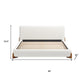Ivory Solid Wood And Boucle King Bed Frame