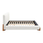 Ivory Solid Wood And Boucle King Bed Frame
