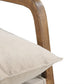30" Beige And Natural Linen Arm Chair