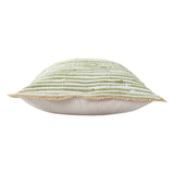 Set of Two 20" Green Beach Striped Throw Pillows