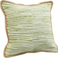 Set of Two 20" Green Beach Striped Throw Pillows