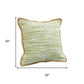 Set of Two 20" Green Beach Striped Throw Pillows