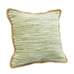 Set of Two 20" Green Beach Striped Throw Pillows