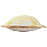 Set of Two 20" Yellow Beach Striped Throw Pillows