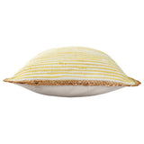 Set of Two 20" Yellow Beach Striped Throw Pillows