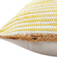 Set of Two 20" Yellow Beach Striped Throw Pillows