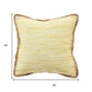 Set of Two 20" Yellow Beach Striped Throw Pillows
