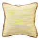 Set of Two 20" Yellow Beach Striped Throw Pillows