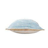 Set of Two 20" Blue Beach Striped Throw Pillows