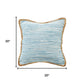 Set of Two 20" Blue Beach Striped Throw Pillows
