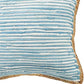Set of Two 20" Blue Beach Striped Throw Pillows