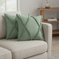 Set of Two 20" Forest Green Geometric Throw Pillows