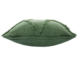 Set of Two 20" Forest Green Geometric Throw Pillows