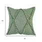 Set of Two 20" Forest Green Geometric Throw Pillows