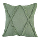 Set of Two 20" Forest Green Geometric Throw Pillows