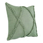 Set of Two 20" Forest Green Geometric Throw Pillows